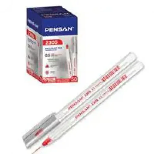 Pensan Tükenmez Kalem Üçgen Kırmızı 0.5 MM 2305