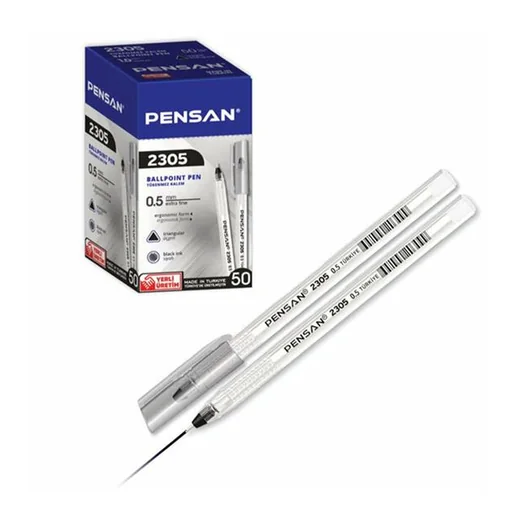 Pensan Tükenmez Kalem Üçgen Siyah 0.5 MM 2305