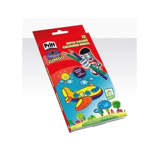 Pritt Kuru Boya Karton Kutu Jumbo Üçgen 12 Renk 1219733