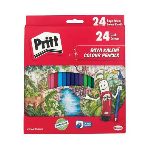 Pritt Kuru Boya Karton Kutu Tam Boy 24 Renk 1221351