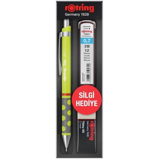 Rotring Okul Seti Tikky Rd 0.7+Min Silgi Hediyeli Limon Yeşili
