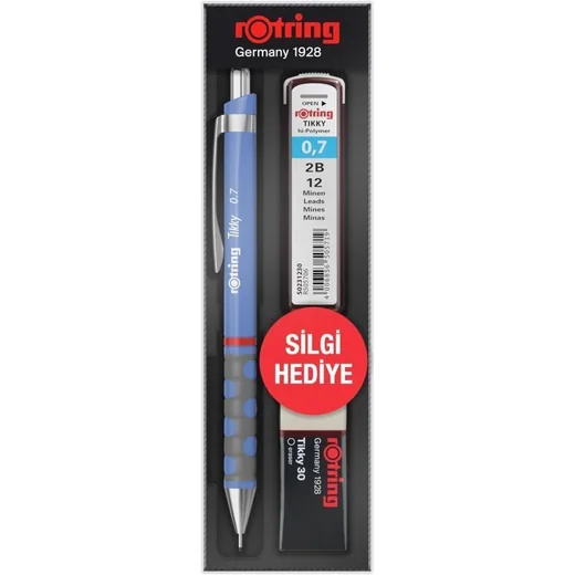 Rotring Okul Seti Tikky Rd 0.7+Min Silgi Hediyeli Menekşe Mavi