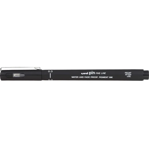 Uni-Ball Çizim Kalemi Akrilik Uçlu Fine Line Pin 0.3 MM Siyah PIN 03-200