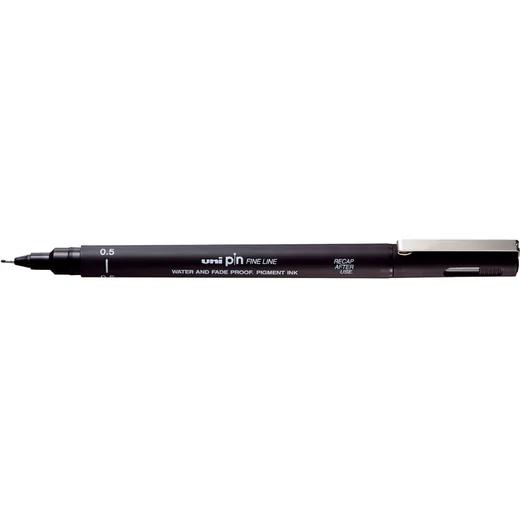 Uni-Ball Çizim Kalemi Akrilik Uçlu Fine Line Pin 0.5 MM Siyah PIN 05-200(S)