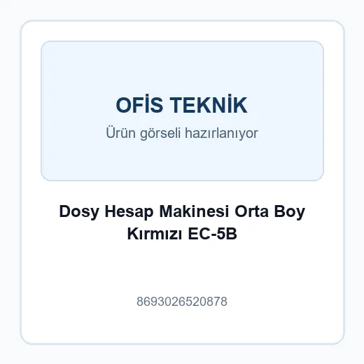 Dosy Hesap Makinesi Orta Boy Kırmızı EC-5B