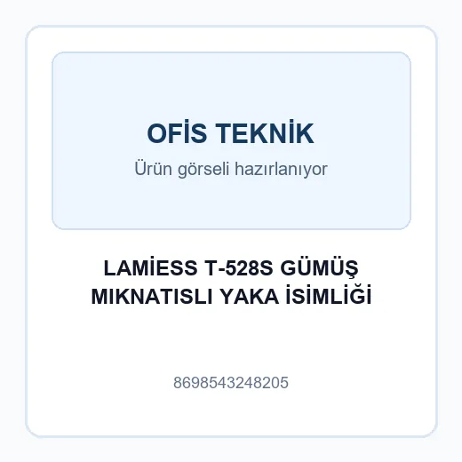 LAMİESS T-528S GÜMÜŞ MIKNATISLI YAKA İSİMLİĞİ
