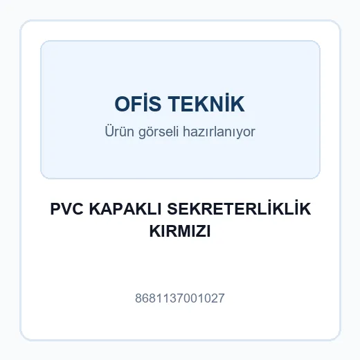 PVC KAPAKLI SEKRETERLİKLİK KIRMIZI