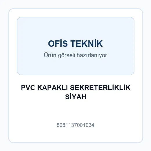 PVC KAPAKLI SEKRETERLİKLİK SİYAH