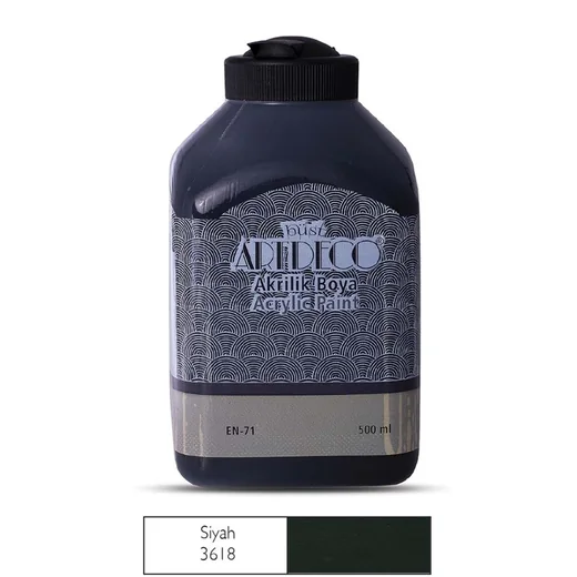 ARTDECO AKRİLİK 500 GR BOYA SİYAH