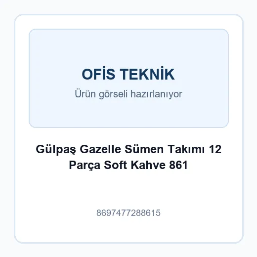 Gülpaş Gazelle Sümen Takımı 12 Parça Soft Kahve 861