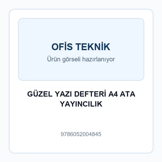 GÜZEL YAZI DEFTERİ A4 ATA YAYINCILIK