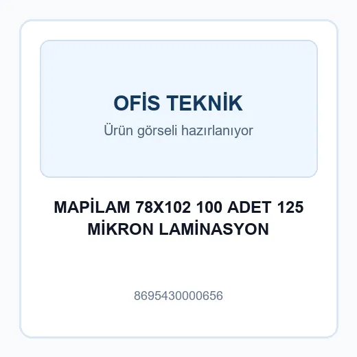MAPİLAM 78X102 100 ADET 125 MİKRON LAMİNASYON