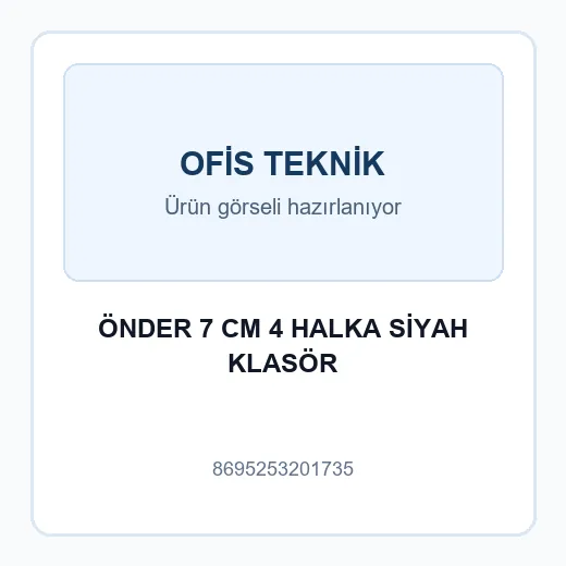 ÖNDER 7 CM 4 HALKA SİYAH KLASÖR