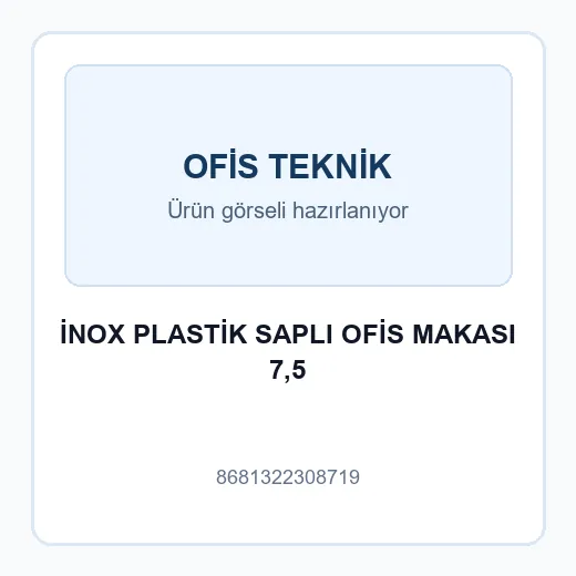 İNOX PLASTİK SAPLI OFİS MAKASI 7,5