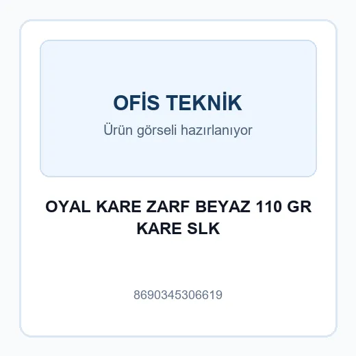 OYAL KARE ZARF BEYAZ 110 GR KARE SLK