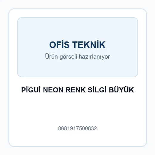 PİGUİ NEON RENK SİLGİ BÜYÜK