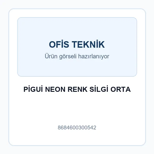 PİGUİ NEON RENK SİLGİ ORTA