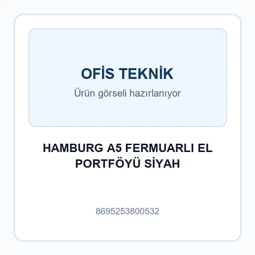 HAMBURG A5 FERMUARLI EL PORTFÖYÜ SİYAH