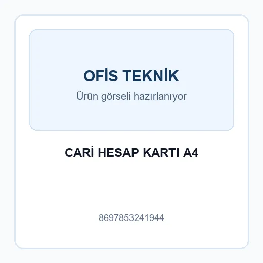 CARİ HESAP KARTI A4