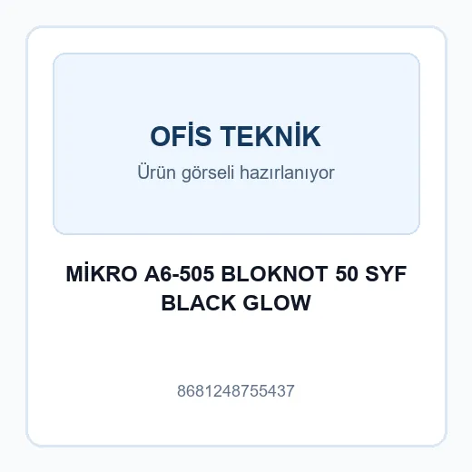 MİKRO A6-505 BLOKNOT 50 SYF BLACK GLOW