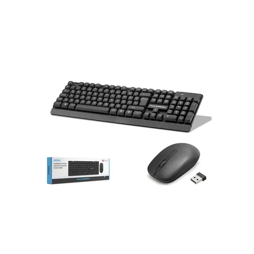 HADRON HD843 Kablosuz Klavye ve Mouse Seti- Siyah