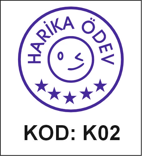 K02 Harika Ödev öğretmen kaşesi desen örneği