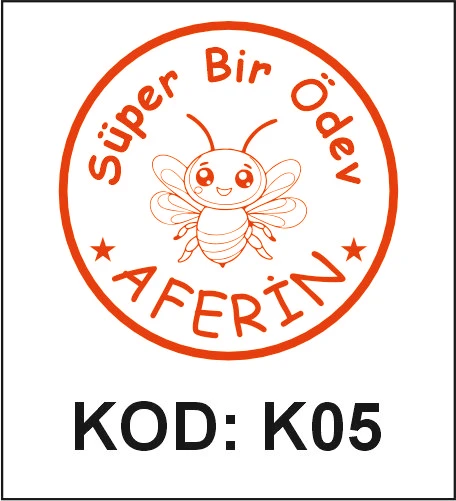 K05 Süper Bir Ödev öğretmen kaşesi desen örneği