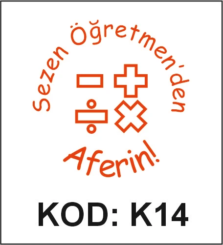 K14 Matematik Aferin öğretmen kaşesi desen örneği