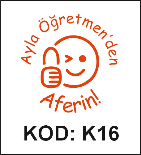 K16 Göz Kırpan Aferin öğretmen kaşesi desen örneği