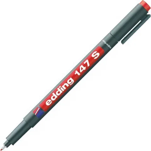 Edding Asetat Kalemi Permanent S Seri 0.3 MM Kırmızı 147 S
