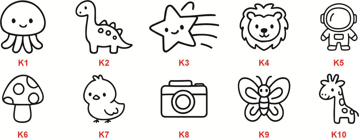 Tekstil kaşesi görsel kolajı K1-K10