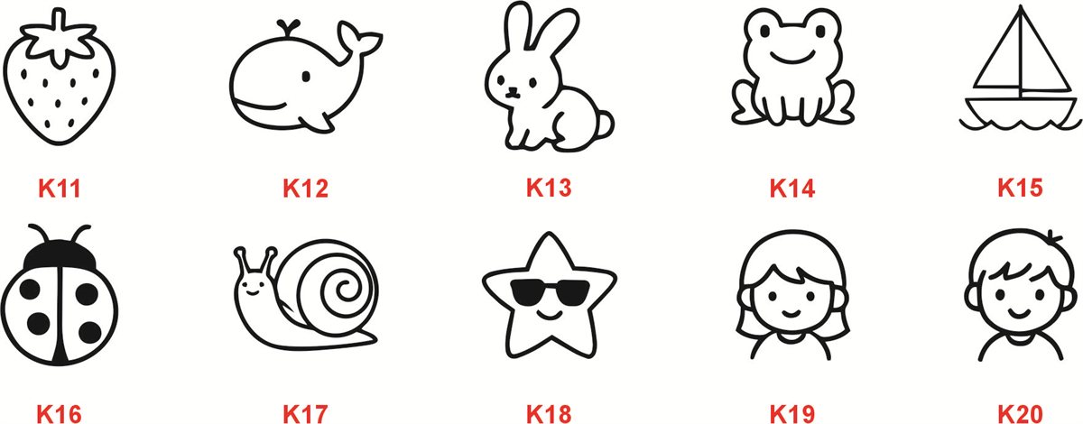 Tekstil kaşesi görsel kolajı K11-K20