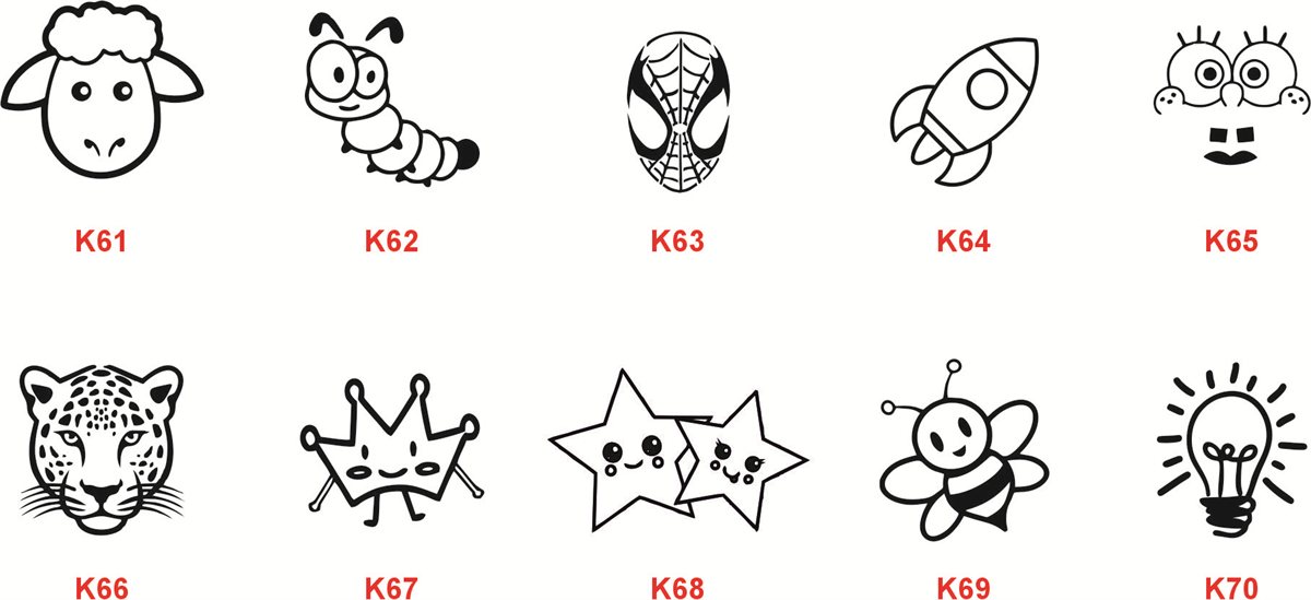 Tekstil kaşesi görsel kolajı K61-K70