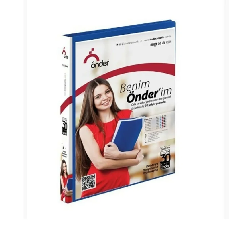 Önder Katalog Dosya Pp 40 Li Ön Cepli Mavi
