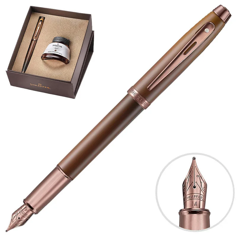 Sheaffer 9374-0 kahve kokulu dolma kalem seti · Mat kahve