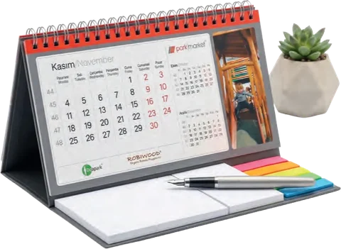 Yapışkan Notluklu Masa Takvimi · AMT-09